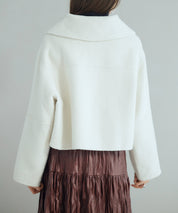 ダブルフェイスショート丈コートsdpps0512 ライトベージュ