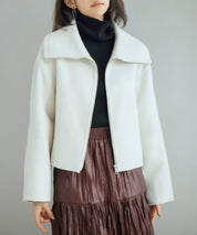 ダブルフェイスショート丈コートsdpps0512 ライトベージュ