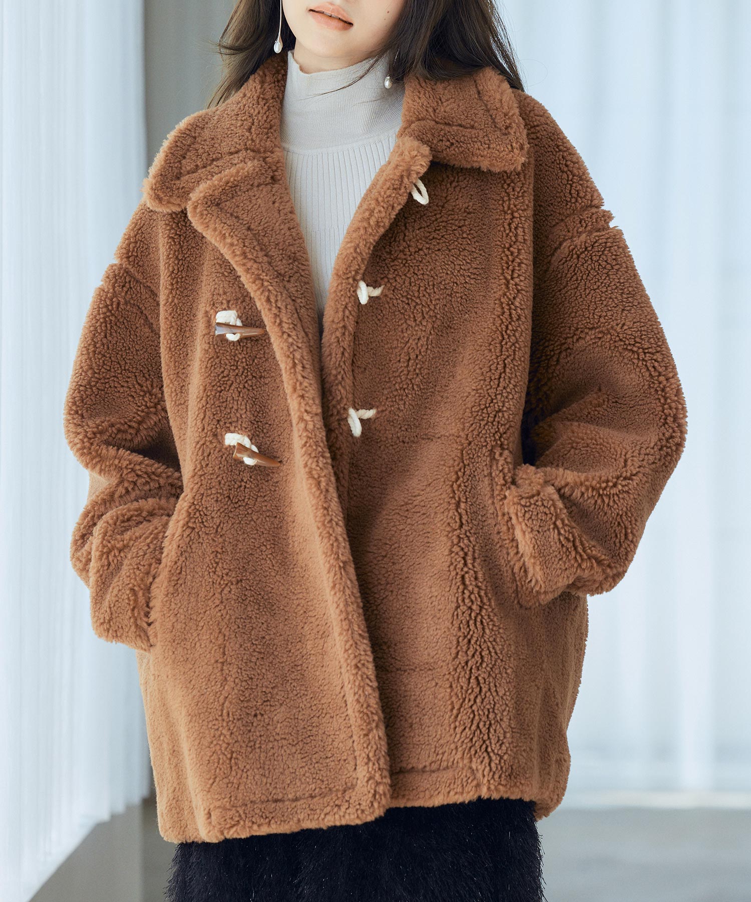 もこもこあったかボア生地コートsdpps0623-101-17