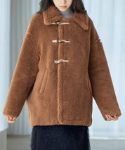 もこもこあったかボア生地コートsdpps0623 ブラウン