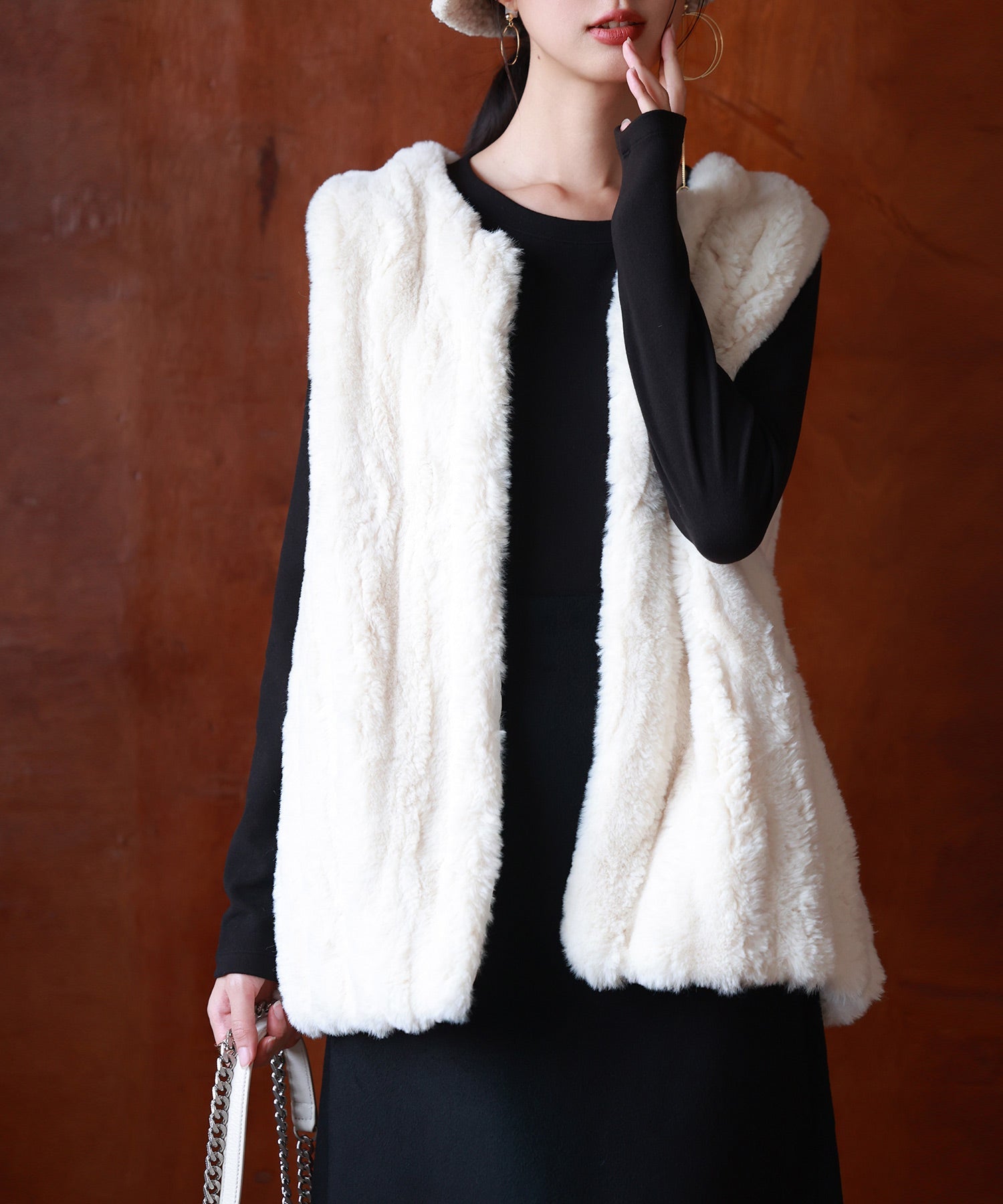 暖かいフリースクルーネックトップス ｜ 全5色 × 3サイズ