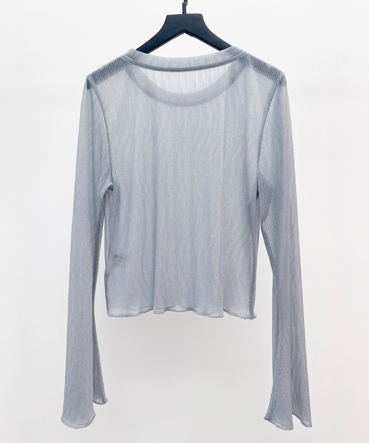 フレアスリーブショート丈シアートップスsdpsy003 グレー