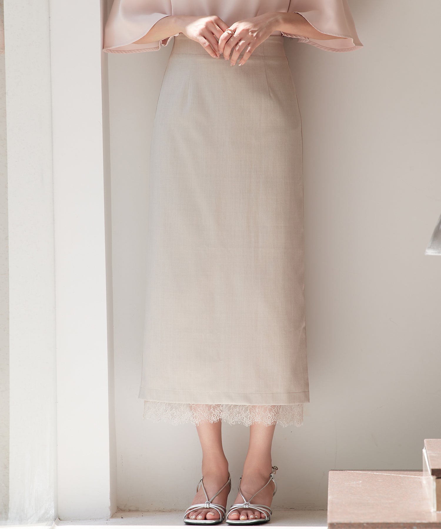 ハムちゃん様専用】Apuweiser-riche パイピングナロースカート バイ