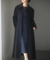 フレアシルエットダブルフェイスロングコートsdpsy0610 ブラック