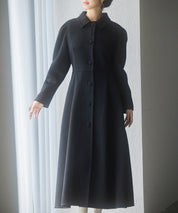 フレアシルエットダブルフェイスロングコートsdpsy0610 ブラック