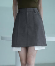 ペチパンツ付きシャツヘムミニスカートsdpxsj80961
