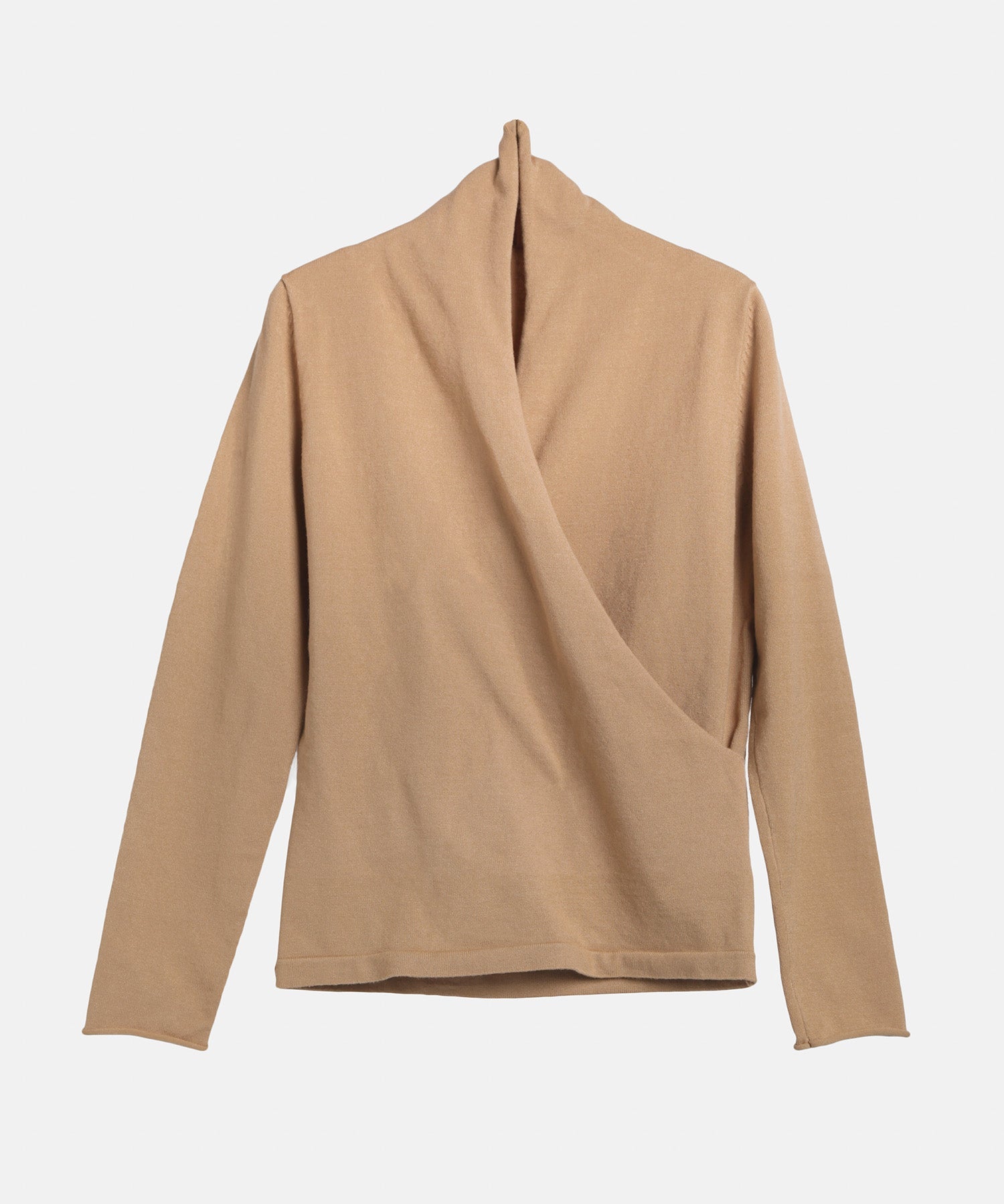 授乳もオフィスも両立カシュクールネックニットトップス ｜ 全9色 × 4サイズ