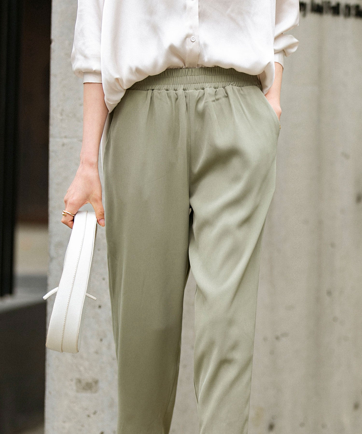 ロングシーズン対応ウエストゴムイージークロップドパンツxyz2312