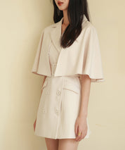 2wayケープミドル丈コートsdp0123 アイボリー