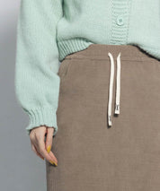 ウエストゴム裏起毛ロング丈スカートsdpalhj02b ベージュ