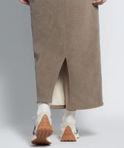 ウエストゴム裏起毛ロング丈スカートsdpalhj02b ベージュ