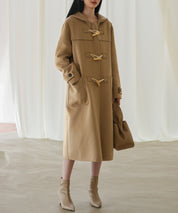 トグルボタンフード付きロングコートsdpps23006-103-45