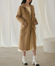 トグルボタンフード付きロングコートsdpps23006