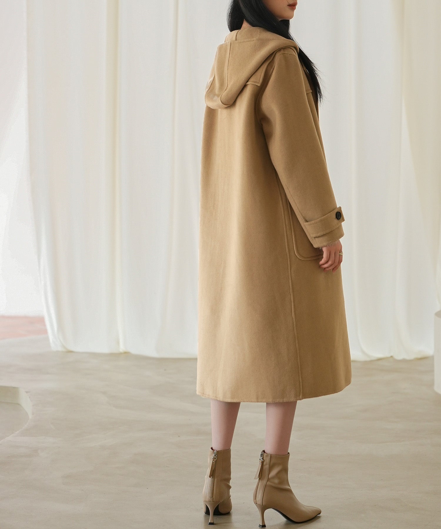 トグルボタンフード付きロングコートsdpps23006