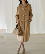 トグルボタンフード付きロングコートsdpps23006