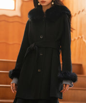 ベルト付きダブルフェイスガウンコートsdpps23007