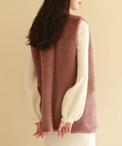 モコモコミドル丈フェイクファージレsdpps23016 チェリーピンク