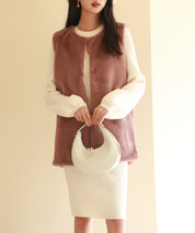 モコモコミドル丈フェイクファージレsdpps23016 チェリーピンク