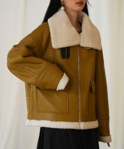 フェイクレザーエコムートンブルゾンsdpps23024