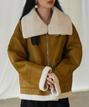 フェイクレザーエコムートンブルゾンsdpps23024