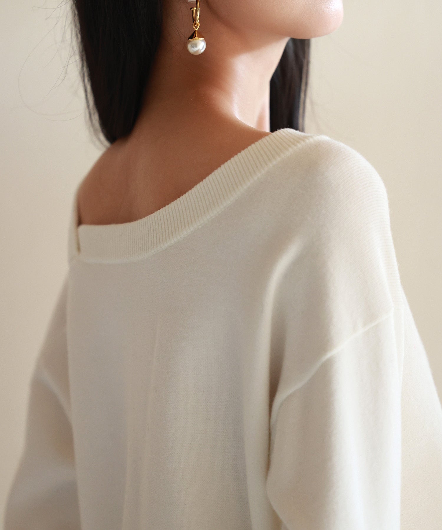 【2way】アシメトリーネックニットプルオーバーsdpxyf3007