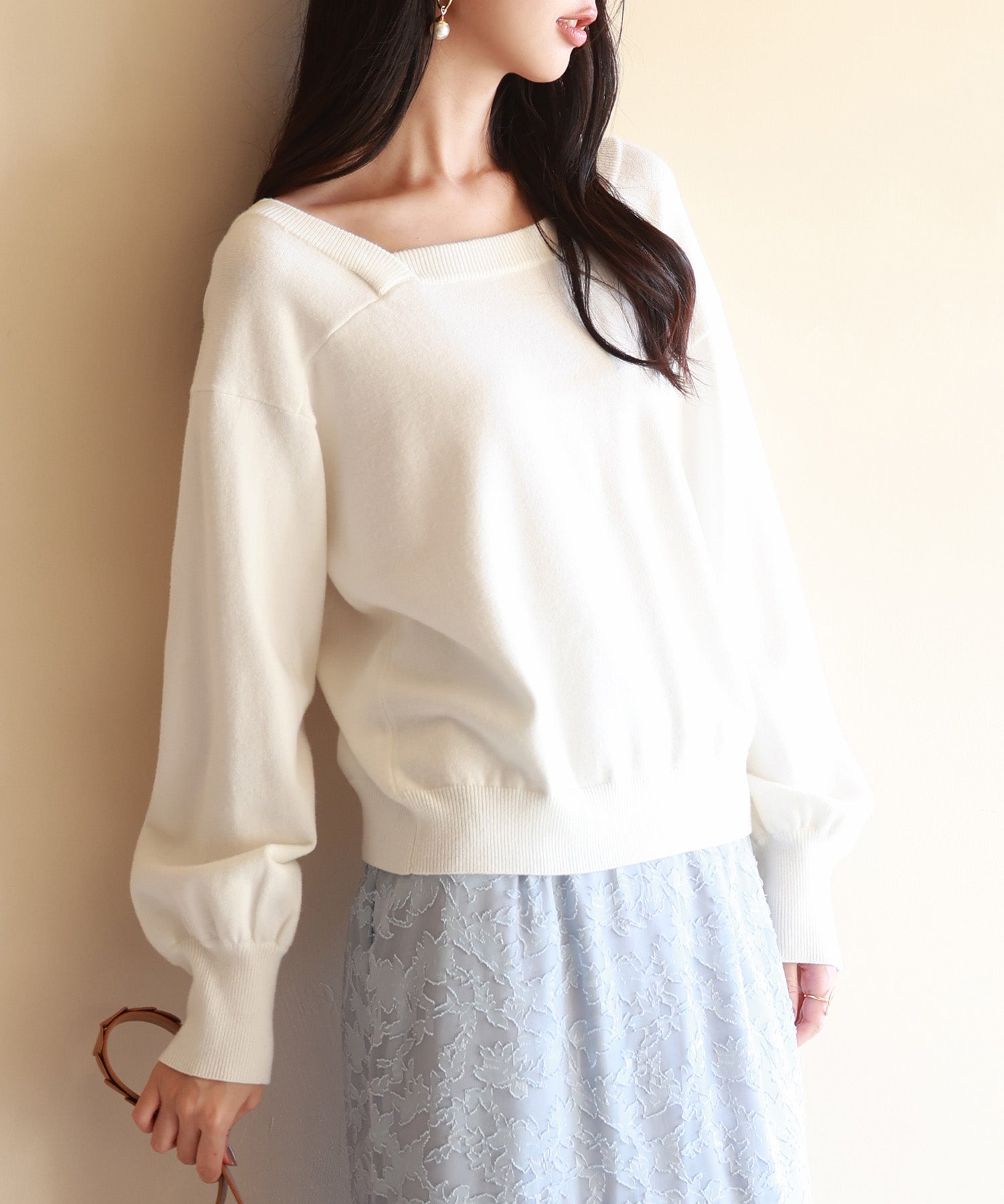 【2way】アシメトリーネックニットプルオーバーsdpxyf3007