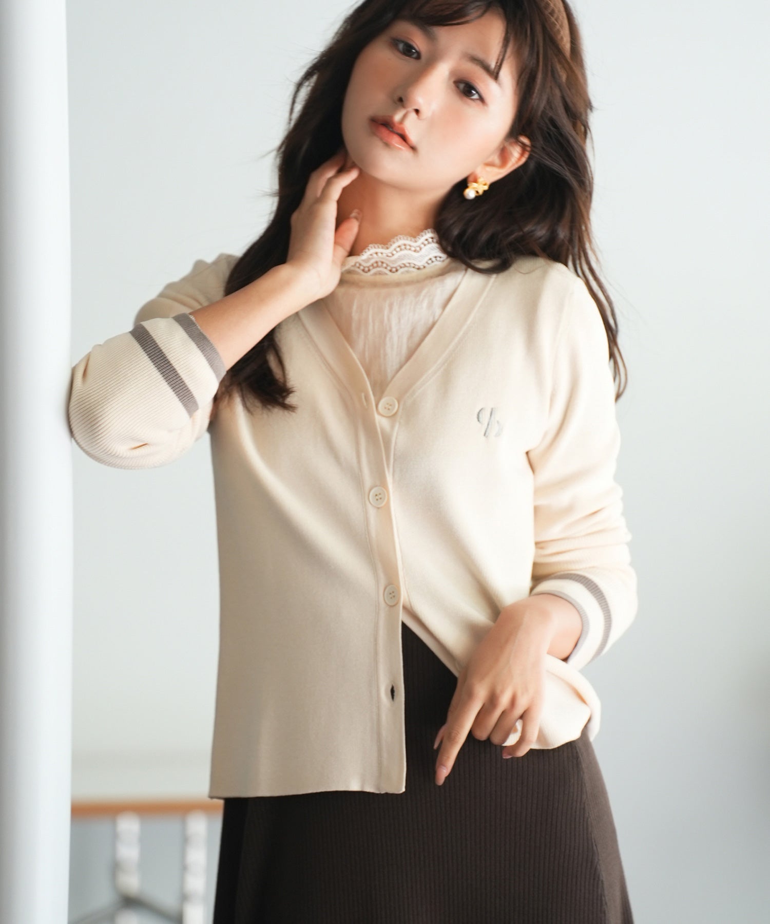美品✨フォクシー 21年 剥く ツインニット ツインエフ カーディガン 