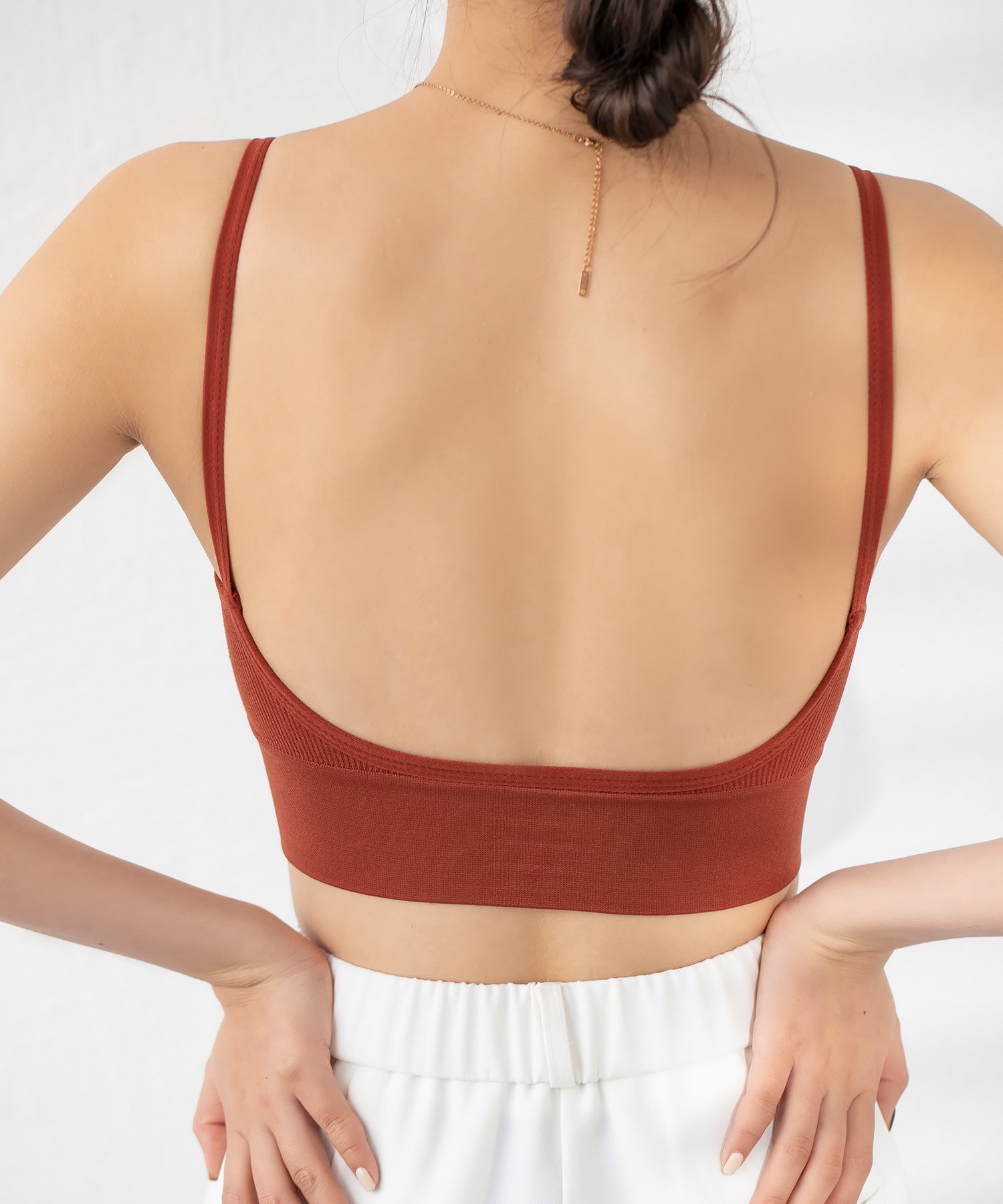 はっぱ　ブラのみ リブ編みミディ丈ブラトップtfqt6632 テラコッタ – [公式]SAISON DE