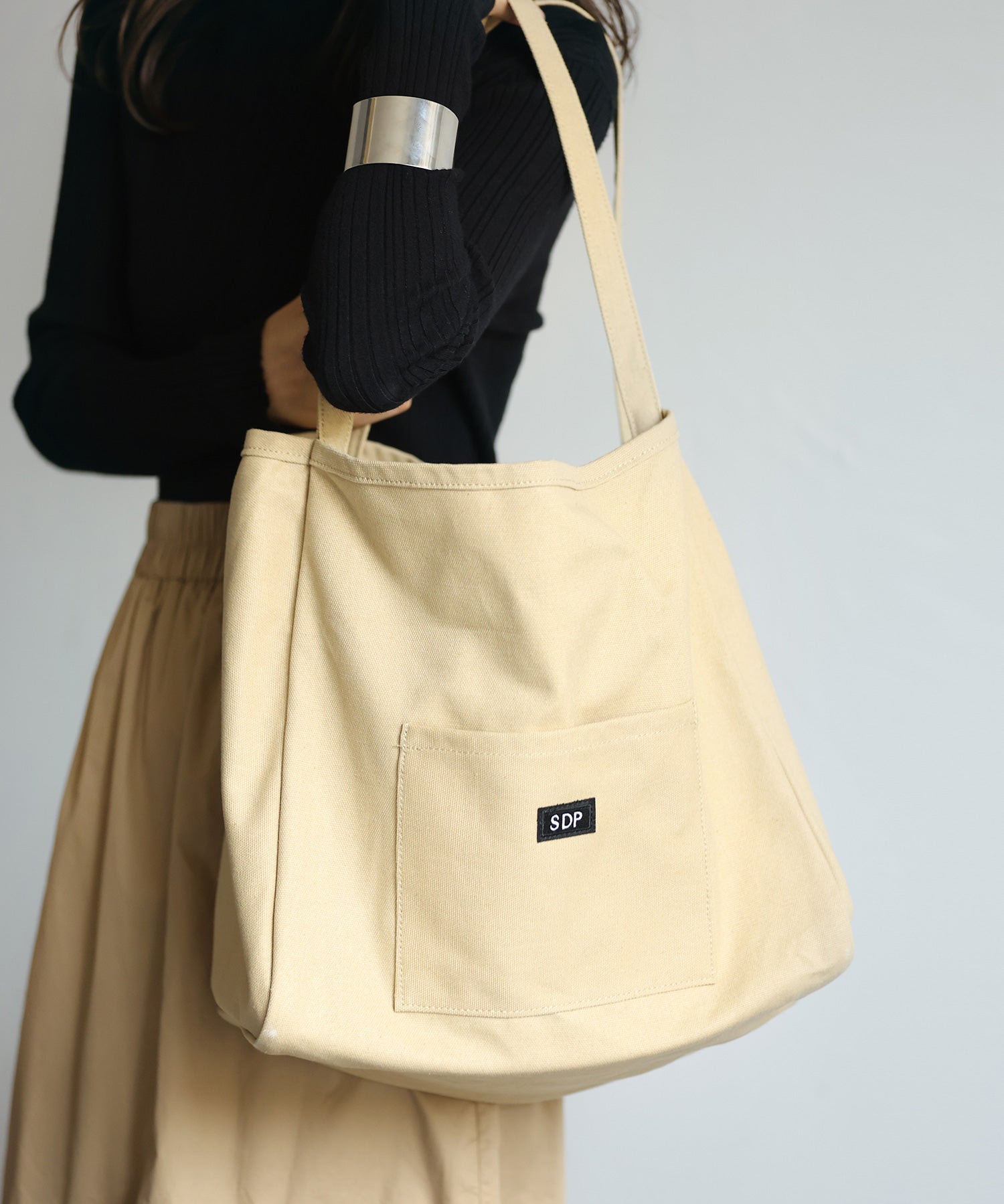 綿100％キャンバストートバッグxybag14 ベージュ