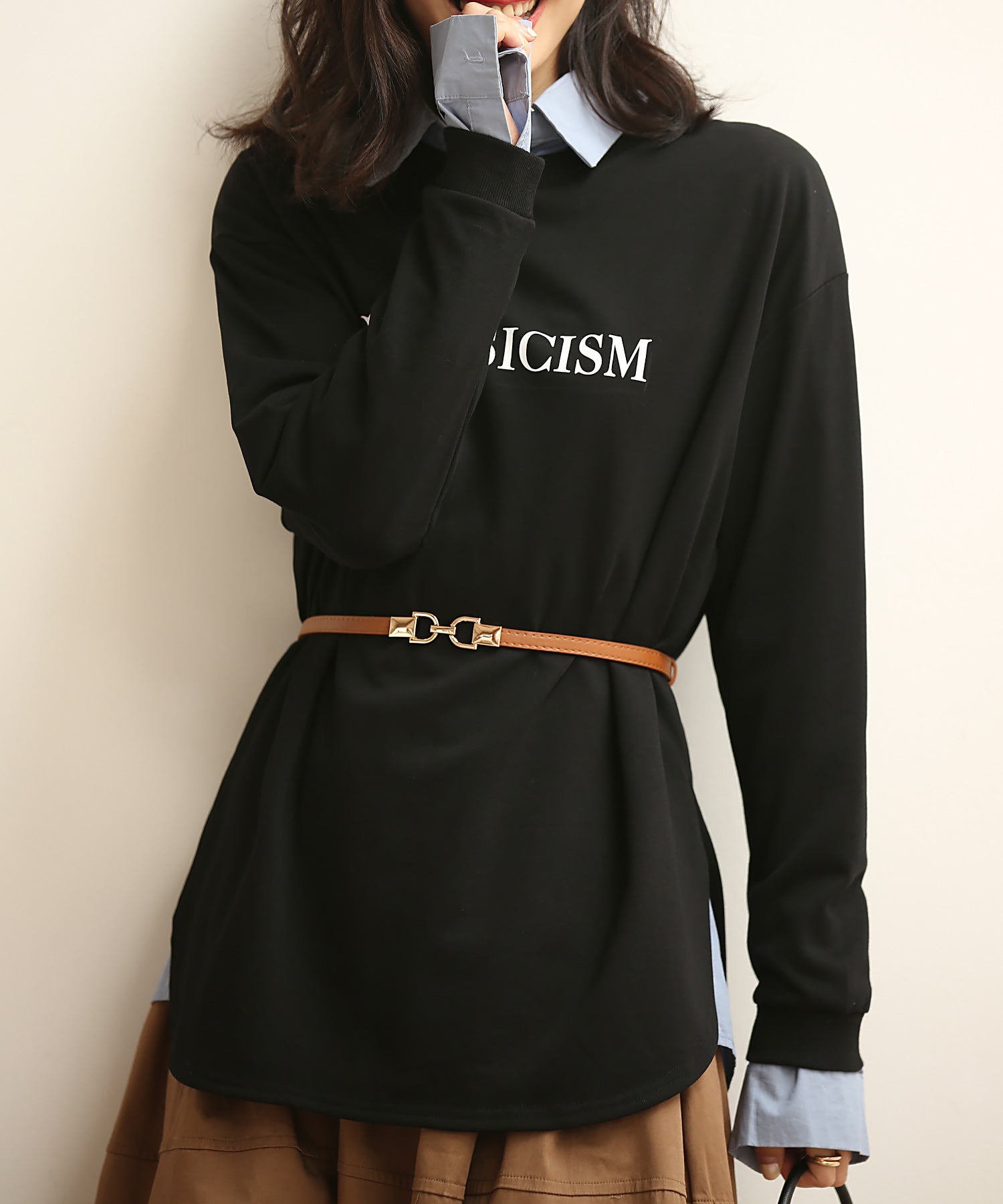 ベルト レディースベルト 細ベルト ゴールド ブラック セール】【牛革】【高見え】ゴールドバックル×ステッチレザー細